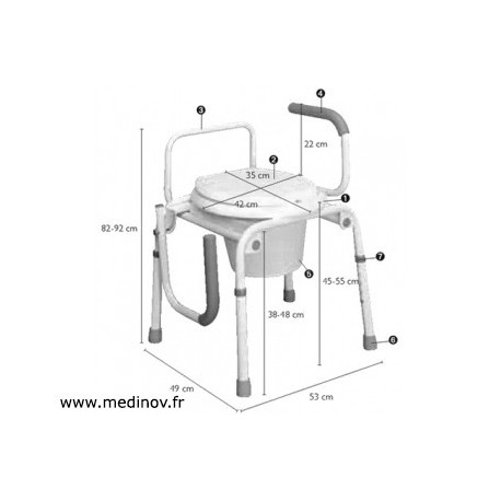 Dimensions cadre de toilette IZZO