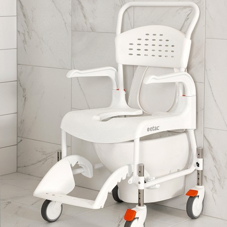 Chaise de douche et de toilettes Etac Clean à hauteur variable